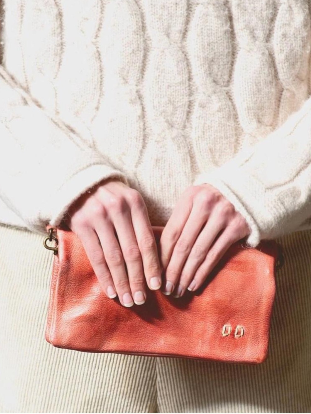 BED|STU Cadence in Multi Nectar Delux - with Green Wristlet Accent